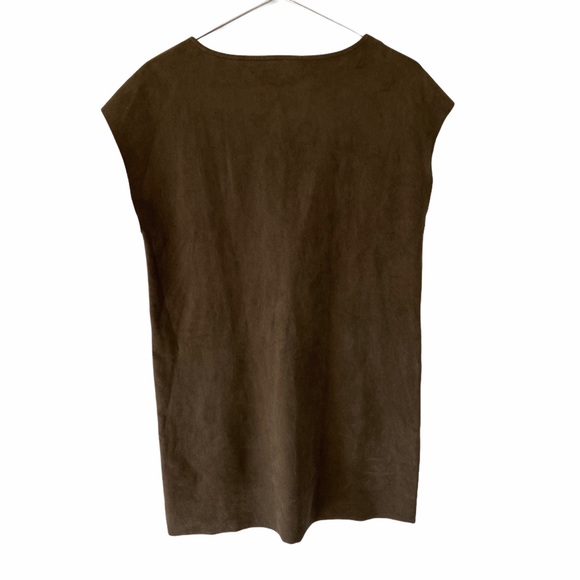 Aritzia Wilfred Free Faux Suede Nori Camel Dress - Picture 5 of 5